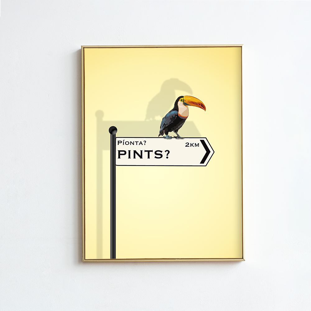 Pint Roadsign - Irish Premium Print